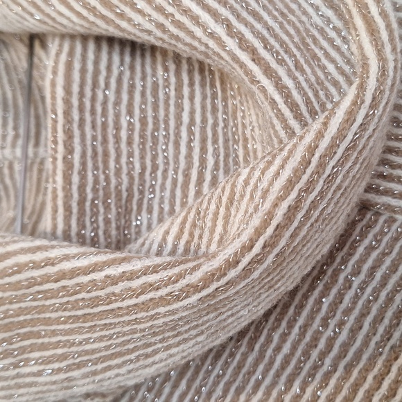 Chico's NWOT Striped Fringed Poncho One Size - Picture 2 of 6